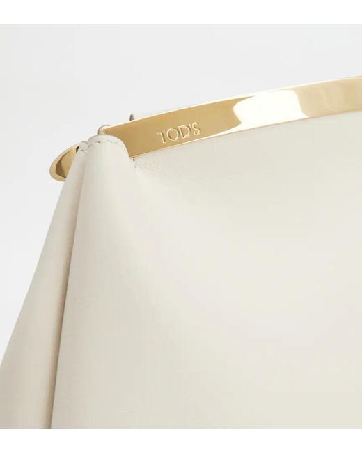 Tod's Natural Chain Strap Clutch Bag