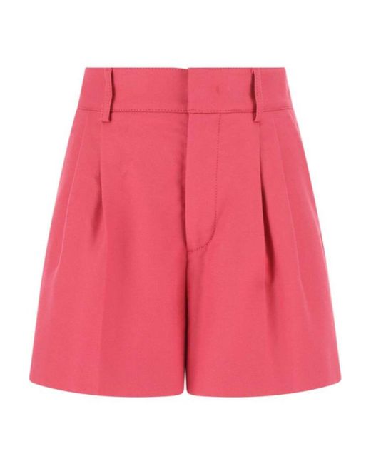 RED Valentino Pink High-Waisted Tailored Shorts