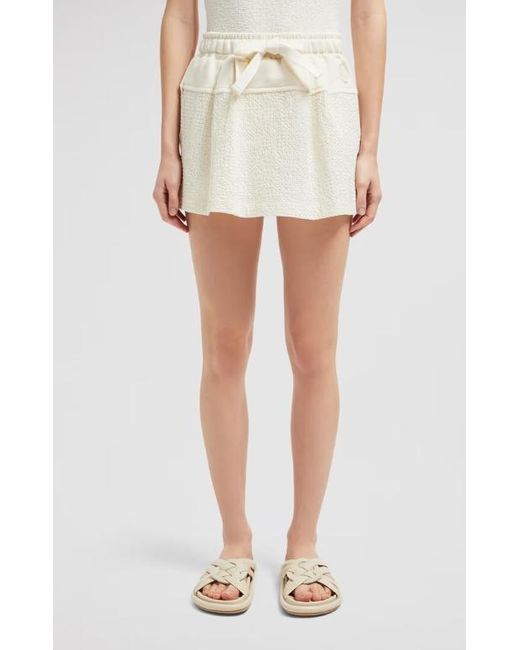 Moncler Natural Drawstring Mini Skirt