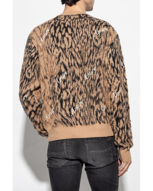 Amiri Logo-Embellished Cheetah-Pattern Wool Jumper for Men | Lyst