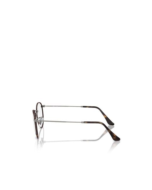 Ray-Ban Metallic Round Frame Plain Mirror for men