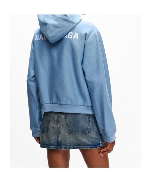 Balenciaga Blue Zippered Hoodie
