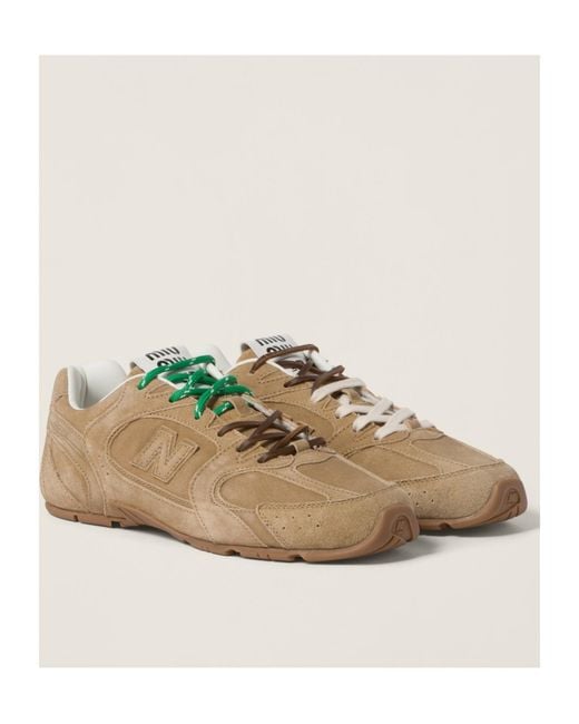 Miu Miu Brown X New Balance 530 Sl Lace-Up Sneakers