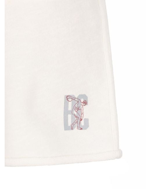 Brunello Cucinelli White French Terry Bermuda Shorts for men