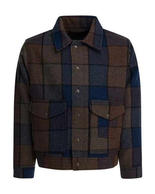 Filson Blue Checked Wool-Blend Jacket for men
