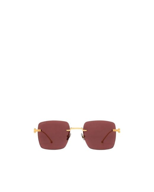 Cartier Pink Square Rimless Sunglasses for men