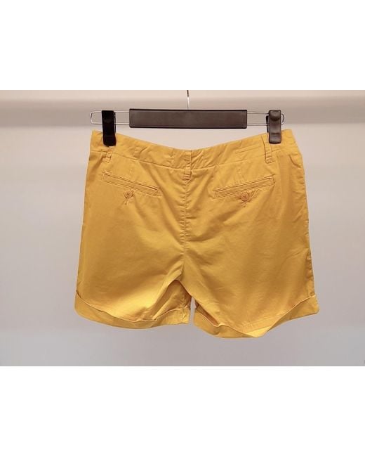 Weekend by Maxmara Yellow Belt-Loop Shorts