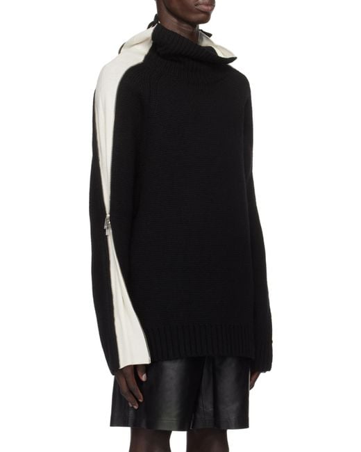Helmut Lang Black Suitcase Turtleneck Oversized Jumper for men