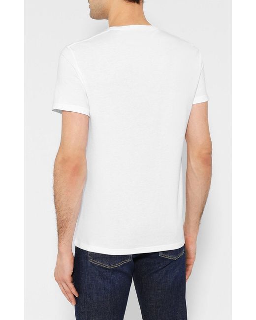 McQueen White Botanical Logo Print T-Shirt for men