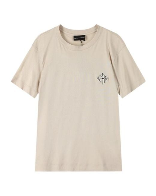Emporio Armani Natural Slim-Fit Logo-Print Short-Sleeve T-Shirt for men