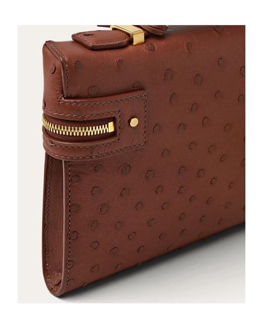 Loro Piana Brown Extra Clutch L29 Tote