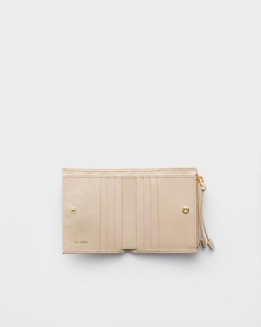 Prada Natural Small Leather Wallet