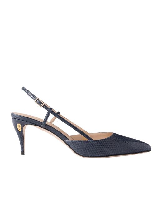 JENNIFER CHAMANDI Blue Mule Heels