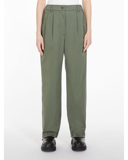 Weekend by Maxmara Green Satin Trousers