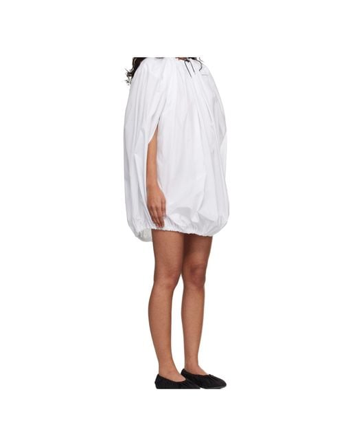 Comme des Garçons White Pleated Dress