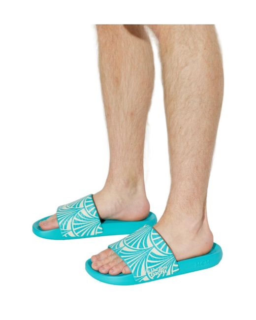 MCM Blue Flat Sandals for men