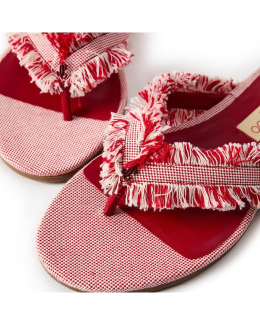Jimmy Choo Pink Simple Flat Sandals