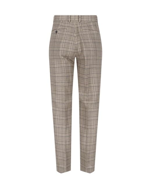 Auralee Gray Check Tailored Pants for men