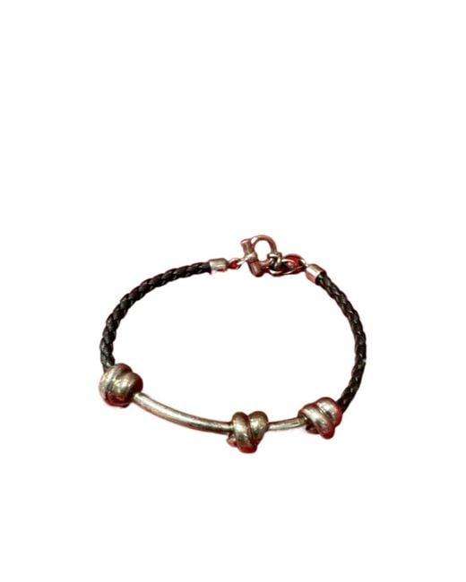 Ferragamo Metallic Knot Detail Bracelet