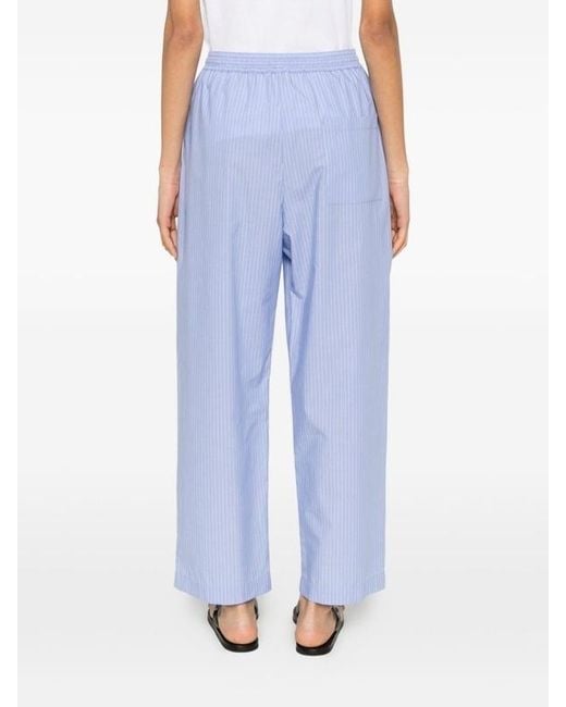 The Row Blue Drawstring Casual Pants