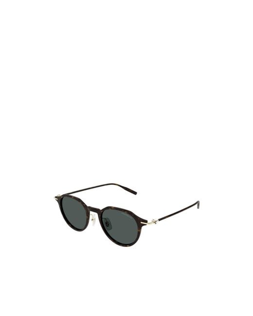 Montblanc Multicolor Eyewear Round Frame Sunglasses for men