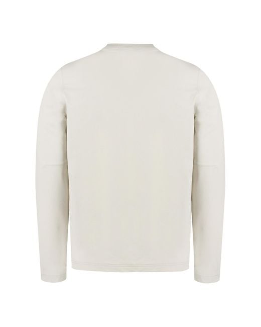 K-Way White Logo Patch Crewneck Sweatshirt for men