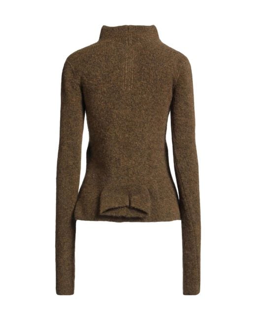 Rick Owens Green Solid Color Knit Top