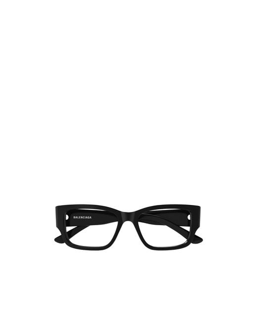 Balenciaga Black Eyewear Rectangle Frame Glasses for men
