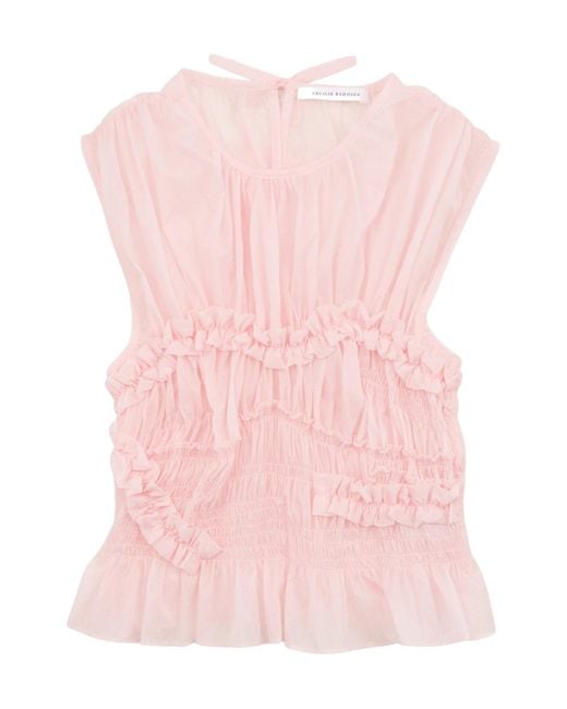 CECILIE BAHNSEN Pink Uphi Top