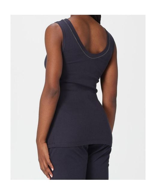 Brunello Cucinelli Black Sleeveless Tops