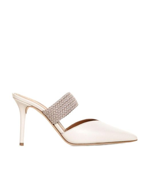 Malone Souliers White Logo High Heels