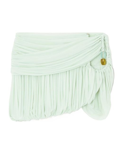 Christopher Esber Green Hollow-Out Pleated Midi Skirt