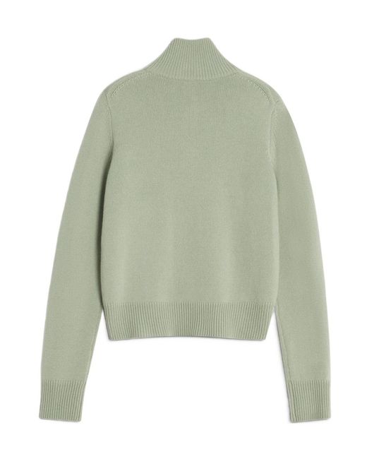Maison Kitsuné Green Maison Kitsuné Fox Head Intarsia High-Neck Cardigan