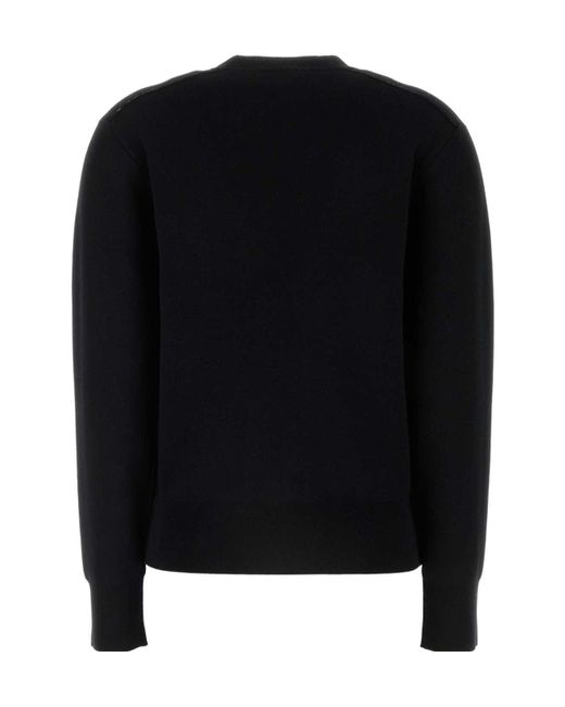 Burberry Black Mirrored Horse Intarsia-Knit Crewneck Jumper