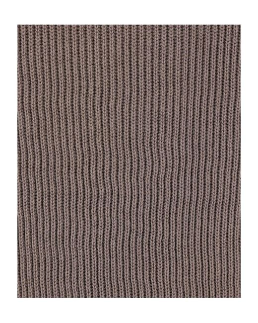 Brunello Cucinelli Brown Long Sleeved Knitted Polo Jumper for men