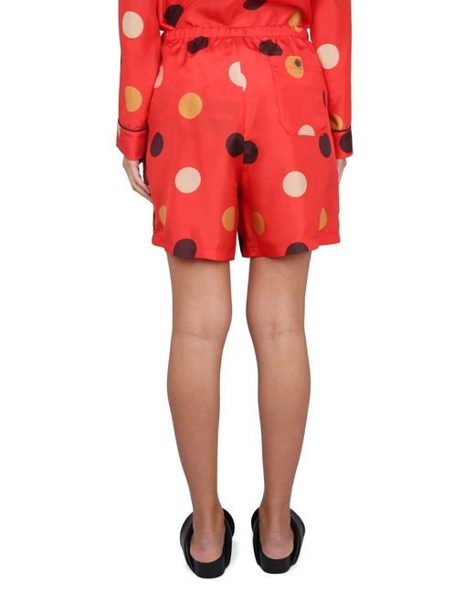 Aspesi Red Printed Shorts