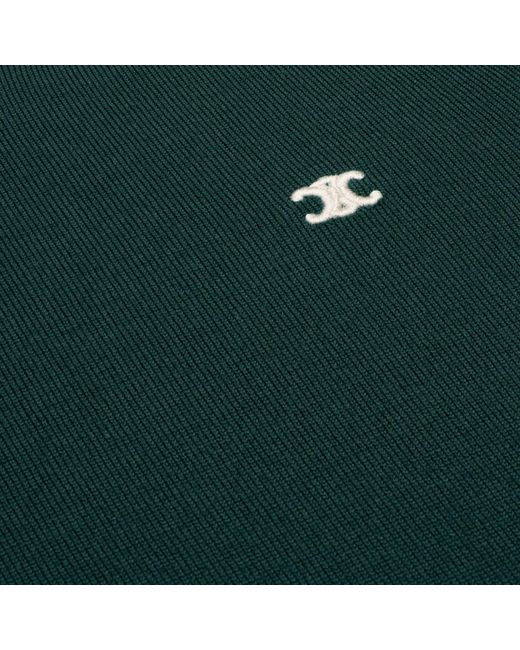 Céline Green Triomphe Crew Neck Sweater for men