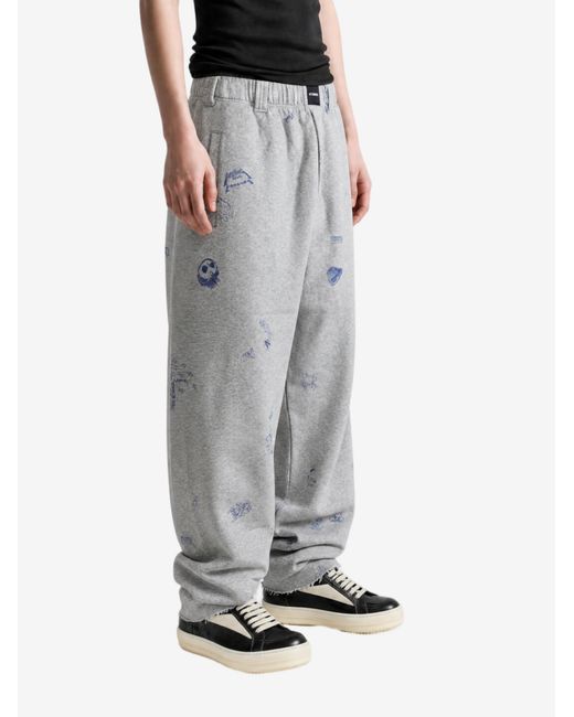 Vetements Gray Elastic-Waist Athletic Pants for men