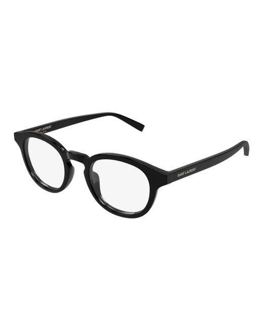 Saint Laurent Black Eyewear Round Frame Glasses for men
