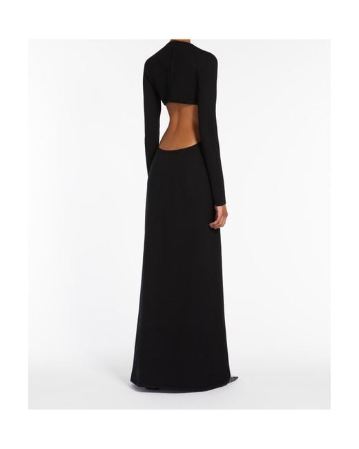 Max Mara Black Slim-Fit Stretch Yarn Dress