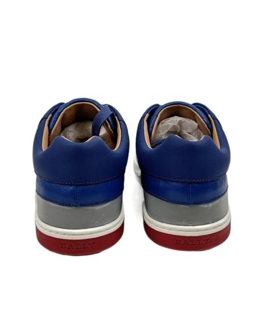 Bally Blue Logo Casual Sneakers for men