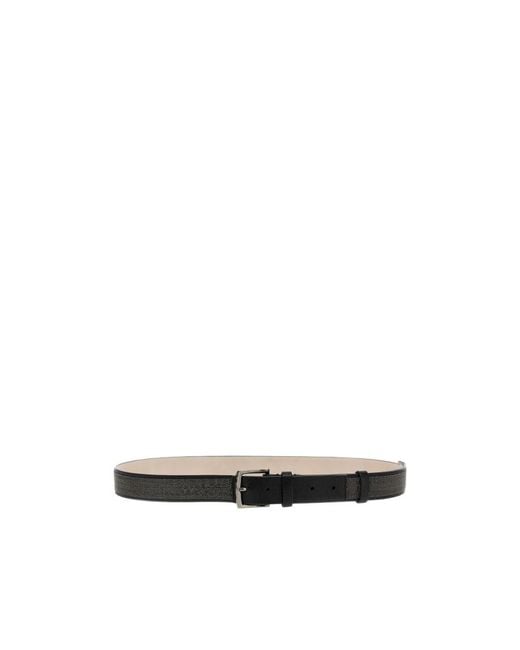 Brunello Cucinelli White Embellished Buckled Belt