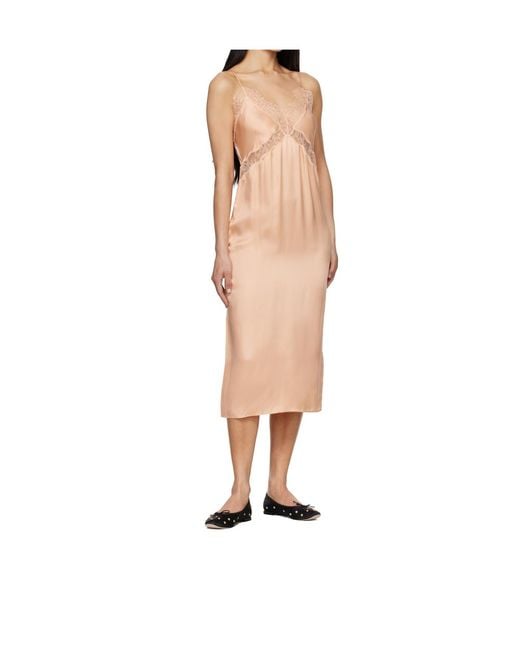Anine Bing Natural Slip Dress
