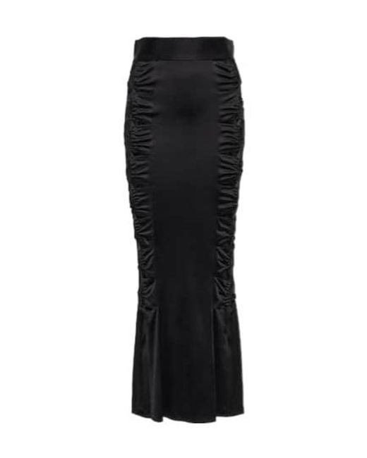 Galvan Black Vertebrae Cutout Midi Skirt