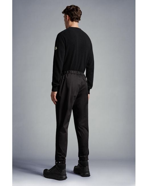 Moncler Black Gabardine Trousers for men