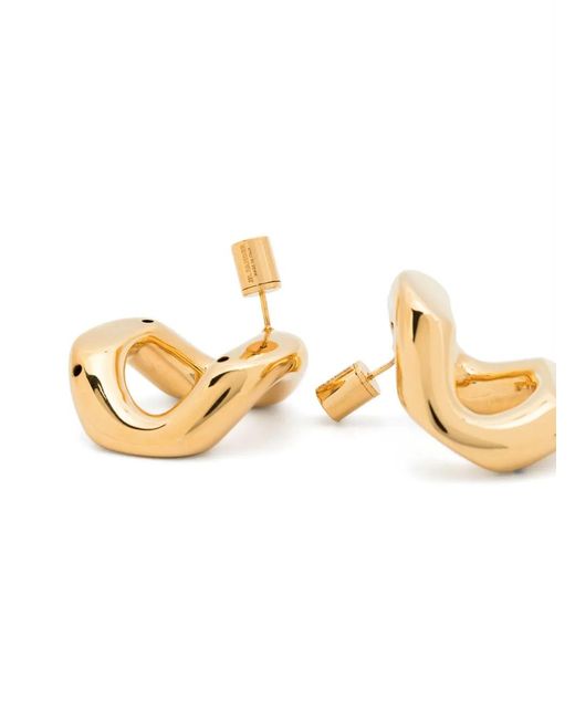 Jil Sander Metallic Sculpted Drop Earring