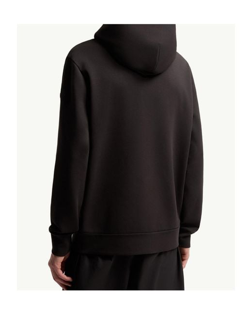 Moncler Black Cotton Blend Zip-Up Hoodie for men