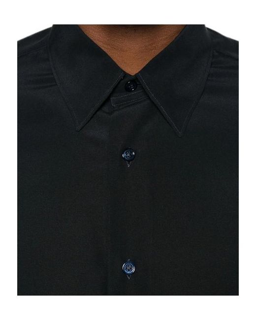 Mazzarelli Black Long-Sleeved Shirt for men