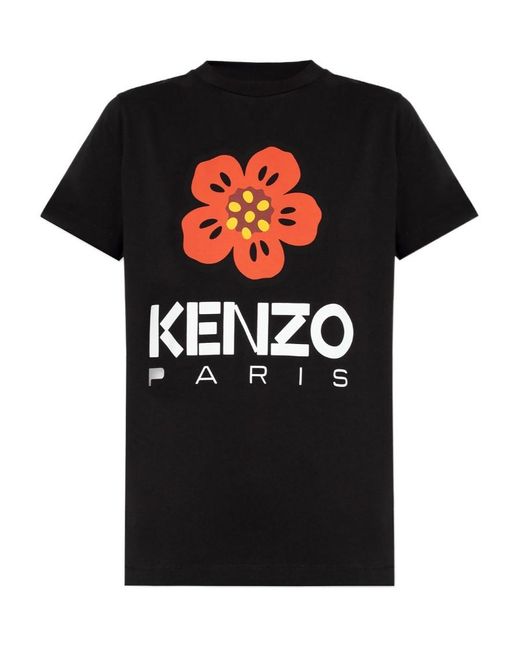 KENZO Black Logo Printed Crewneck T-Shirt