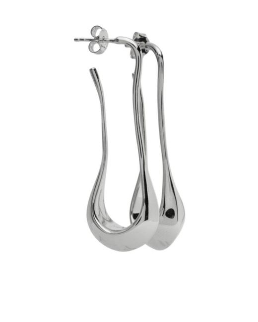 Lemaire White Short Drop Earrings